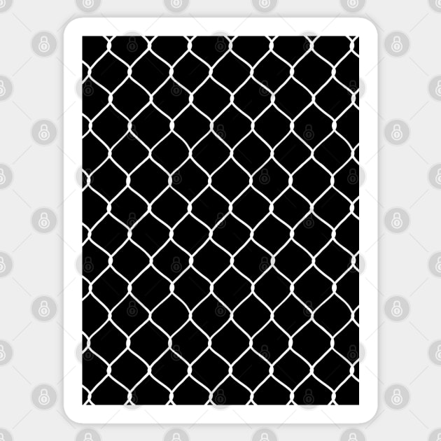 Chain Link Fence (White) Sticker by inatorinator